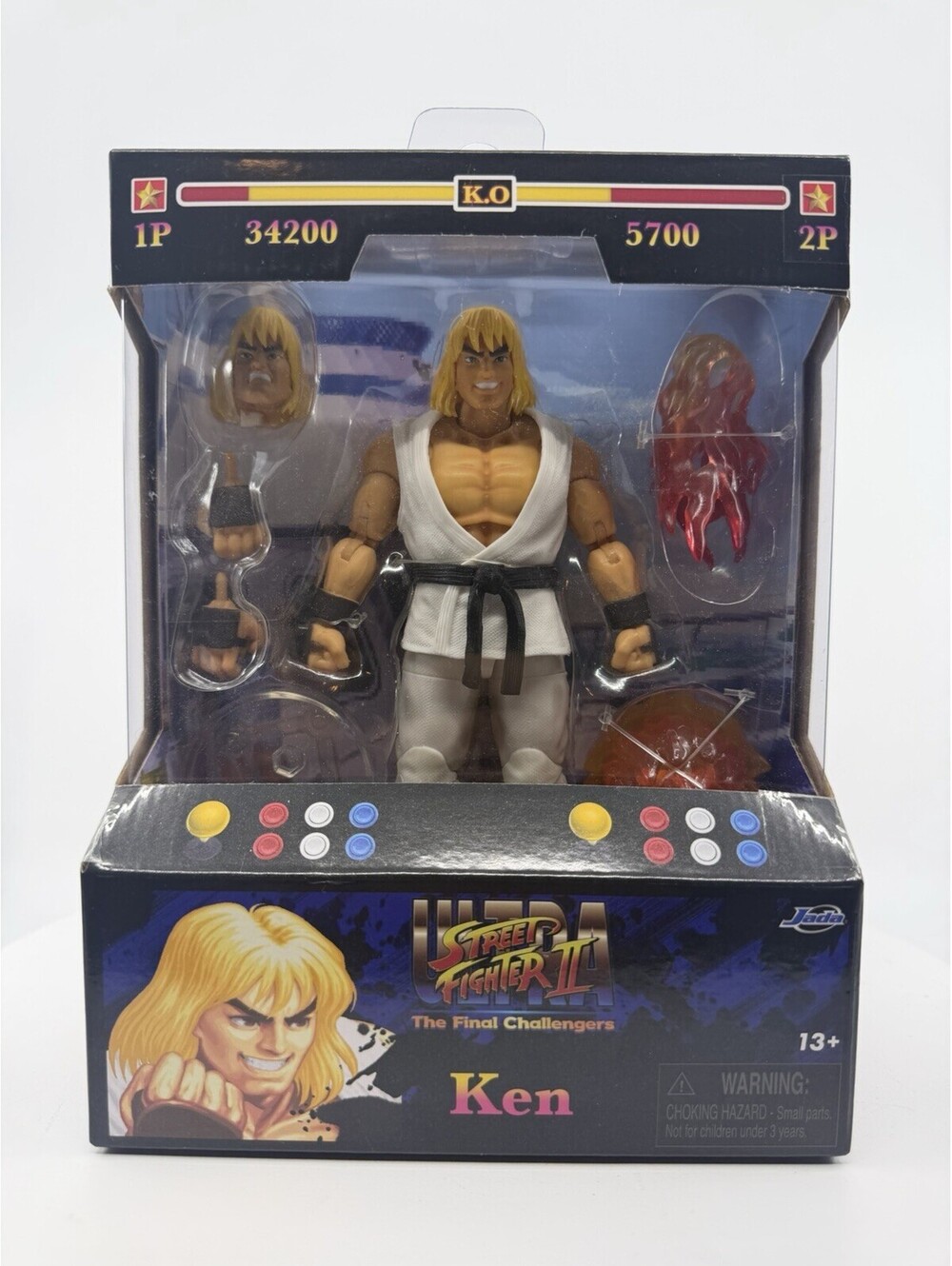 Jada Toys Ultra Street Fighter II KEN Player 2 Entertainment Earth Exclusive 6”